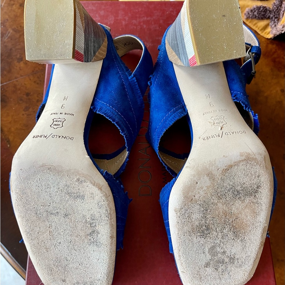 ‼️🎉HOST PICK🎉‼️Donald J. Pliner Block Heels in Royal Blue Suede 9M - Picture 5 of 6